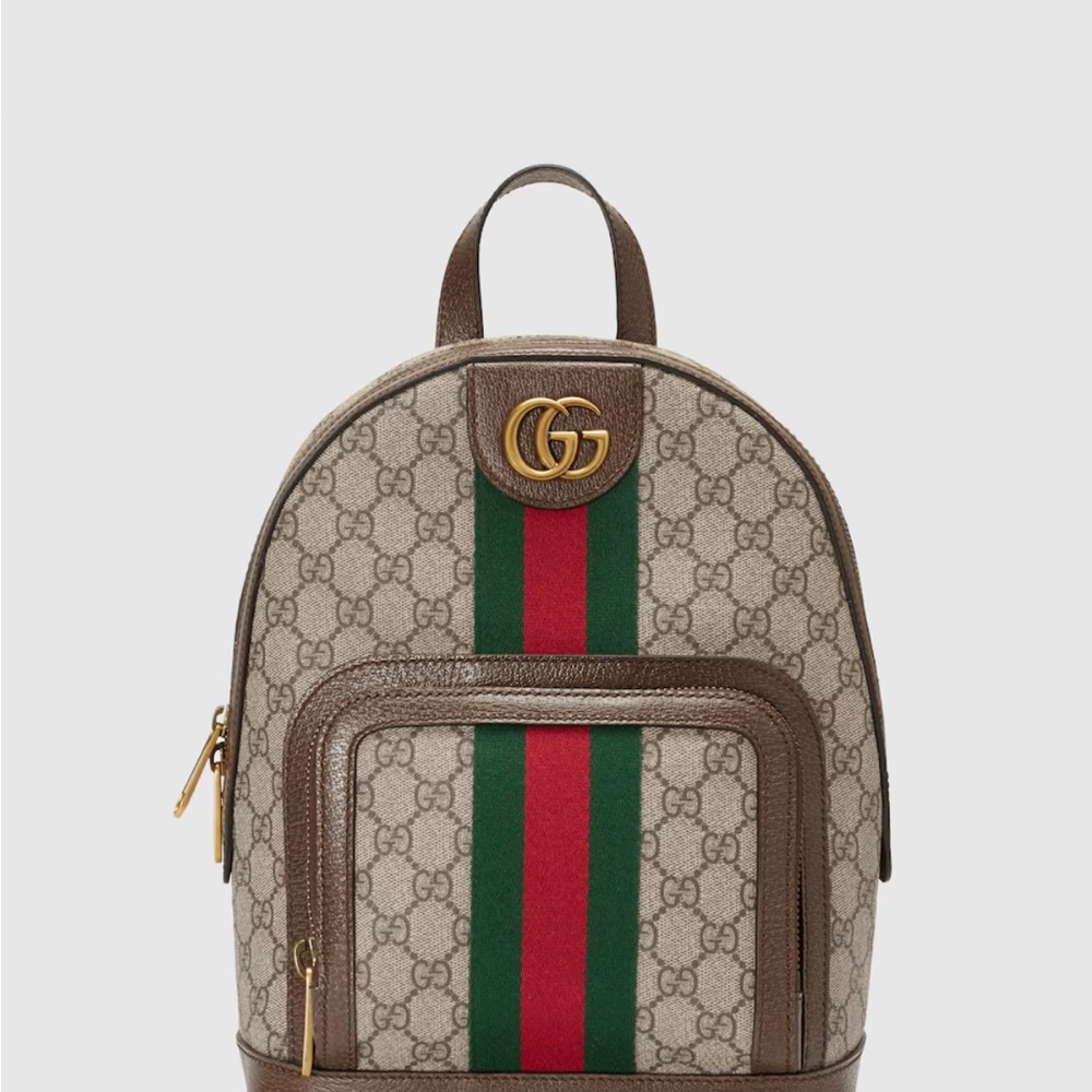 Gucci Beige and Brown Backpack